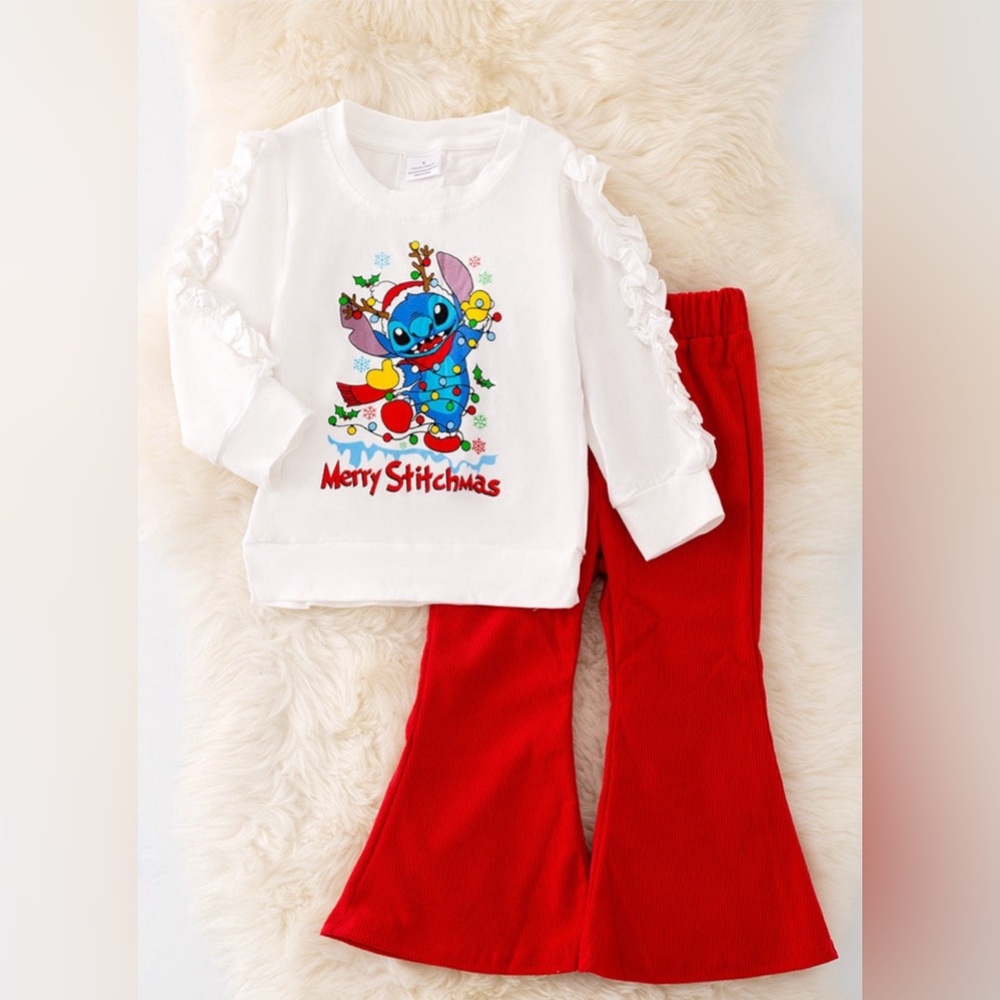 Kids Christmas Stitch Set - White and Red